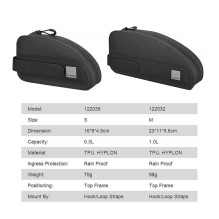 SAHOO bike bag on the bicycle frame with zip 0,3L 122035 black SAHOO bike bag on the bicycle frame with zip 0,3L 122035 black