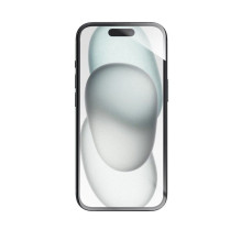 Hibridinis „iPhone 15 Forcell Flexible 5D“ stiklas, juodas