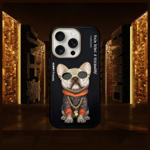 NIMMY case GLASSES COOL DOG for IPHONE 16 Pro black NIMMY case GLASSES COOL DOG for IPHONE 16 Pro black