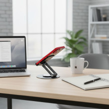 Desk holder for phone / tablet foldable Forcell F-Grip Fold Stand 3 360 gray