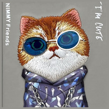NIMMY dėklas GLASSES COOL CAT, skirtas IPHONE 16 Pro Max, pilkas NIMMY dėklas GLASSES COOL CAT, skirtas IPHONE 16 Pro Max, pilkas