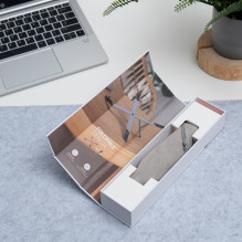 Sulankstomas stalo laikiklis nešiojamam kompiuteriui / planšetiniam kompiuteriui „Forcell F-Grip Fold Stand X Pro“, pilk Sulankstomas stalo laikiklis nešiojamam kompiuteriui / planšetiniam kompiuteriui „Forcell F-Grip Fold Stand X Pro“, pilk