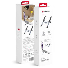 Sulankstomas stalo laikiklis nešiojamam kompiuteriui / planšetiniam kompiuteriui „Forcell F-Grip Fold Stand H Pro“, pilk