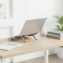Sulankstomas stalo laikiklis nešiojamam kompiuteriui / planšetiniam kompiuteriui „Forcell F-Grip Fold Stand H Pro“, pilk