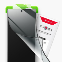 Hibridinis „iPhone 17 / 17 PRO Forcell Flexible 5D“ stiklas, juodas