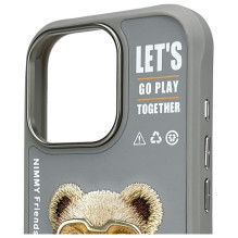 NIMMY case COOL&amp;CUTE 2.0 Bear for IPHONE 16 Pro gray