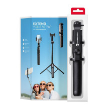 FORCELL F-GRIP S150XL asmenukių lazda su belaidžiu nuotolinio valdymo pultu, trikoju, juoda FORCELL F-GRIP S150XL asmenukių lazda su belaidžiu nuotolinio valdymo pultu, trikoju, juoda