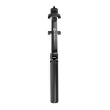 FORCELL F-GRIP S70M asmenukių lazda su belaidžiu nuotolinio valdymo pultu ir trikoju, juoda