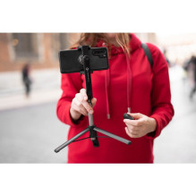 FORCELL F-GRIP S70M selfie stick with wireless remote control tripod black