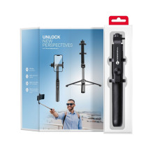 FORCELL F-GRIP S70M selfie stick with wireless remote control tripod black