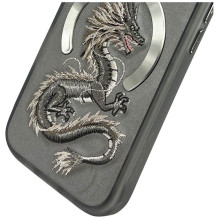 NIMMY case DRAGON compatible with MagSafe for IPHONE 16 Pro Max gray NIMMY case DRAGON compatible with MagSafe for IPHONE 16 Pro Max gray