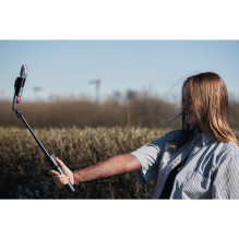 FORCELL F-GRIP MagSelfie S100M asmenukių lazda su belaidžiu nuotolinio valdymo pultu, juoda
