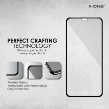 X-ONE Full Cover Extra Strong Matte - for iPhone 13 / 13 Pro / 14 / 16e / 17e tempered glass 9H