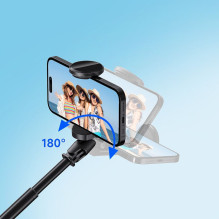 FORCELL F-GRIP F170XL automatinė asmenukių lazda su nuotolinio valdymo pultu, trikojis, juodas
