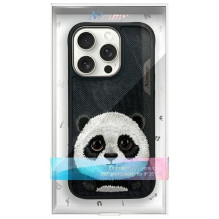 NIMMY dėklas BIG EYED PET 2.0 Panda, skirtas IPHONE 16 Pro Max, juodas