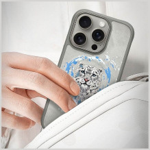 NIMMY case PANTHER compatible with MagSafe for IPHONE 16 Pro Max light gray