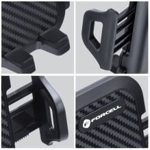 Automobilinis telefono laikiklis „Forcell F-Grip Carbon Bracket“ tvirtinimo laikiklis prie priekinio stiklo / prietaisų Automobilinis telefono laikiklis „Forcell F-Grip Carbon Bracket“ tvirtinimo laikiklis prie priekinio stiklo / prietaisų