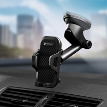 Automobilinis telefono laikiklis „Forcell F-Grip Carbon Bracket“ tvirtinimo laikiklis prie priekinio stiklo / prietaisų Automobilinis telefono laikiklis „Forcell F-Grip Carbon Bracket“ tvirtinimo laikiklis prie priekinio stiklo / prietaisų