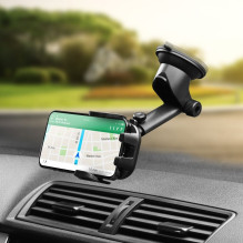 Automobilinis telefono laikiklis „Forcell F-Grip Carbon Bracket“ tvirtinimo laikiklis prie priekinio stiklo / prietaisų Automobilinis telefono laikiklis „Forcell F-Grip Carbon Bracket“ tvirtinimo laikiklis prie priekinio stiklo / prietaisų