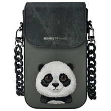 NIMMY telefono krepšys BIG EYED PET 2.0 Panda juodas