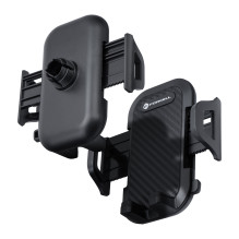 Automobilinis telefono laikiklis „Forcell F-Grip Carbon“ 17 cm, juodas, apsaugantis nuo priekinio stiklo Automobilinis telefono laikiklis „Forcell F-Grip Carbon“ 17 cm, juodas, apsaugantis nuo priekinio stiklo