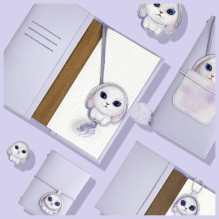 NIMMY set 2in1 notebook + pen BIG EYED PET 2.0 Rabbit purple NIMMY set 2in1 notebook + pen BIG EYED PET 2.0 Rabbit purple