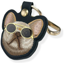NIMMY case for tracker / keychain GLASSES COOL DOG black