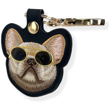 NIMMY case for tracker / keychain GLASSES COOL DOG black