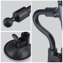 Car phone holder Forcell F-Grip Carbon Bracket arm 17cm windshield black
