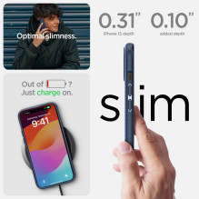 SPIGEN dėklas MAG ARMOR, suderinamas su „MagSafe“, skirtas IPHONE 15 Plus, matinės juodos spalvos