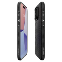SPIGEN dėklas LIQUID AIR iPhone 15 Pro matinės juodos spalvos SPIGEN dėklas LIQUID AIR iPhone 15 Pro matinės juodos spalvos