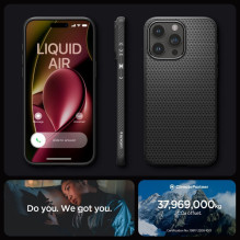SPIGEN case LIQUID AIR for IPHONE 15 Pro matte black SPIGEN case LIQUID AIR for IPHONE 15 Pro matte black
