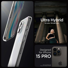 SPIGEN case ULTRA HYBRID for IPHONE 15 Pro frost clear SPIGEN case ULTRA HYBRID for IPHONE 15 Pro frost clear