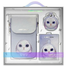 NIMMY set 3in1 phone bag + wallet + gps cover BIG EYED PET 2.0 Rabbit purple