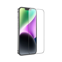 Grūdinto stiklo iPhone 13 / 13 PRO / 14 / 16e / 17e (SE 4 2025) Hoco HD 5D Guardian Shield 10 dėklas G14 juodas