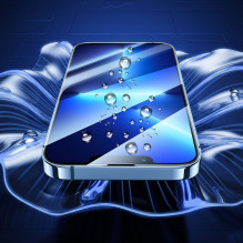 Grūdinto stiklo iPhone 13 / 13 PRO / 14 / 16e / 17e (SE 4 2025) Hoco HD 5D Guardian Shield 10 dėklas G14 juodas