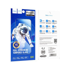 Grūdinto stiklo iPhone 13 / 13 PRO / 14 / 16e / 17e (SE 4 2025) Hoco HD 5D Guardian Shield 10 dėklas G14 juodas