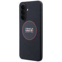 „RED BULL“ dėklas, skirtas „SAMSUNG A37 RBHCA3724PUILVR“ (raudonas PU tinklelio žiedas ir metaliniai mygtukai), tamsiai 