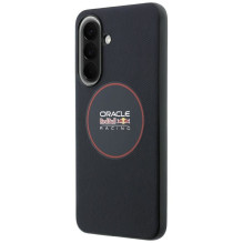 „RED BULL“ dėklas, skirtas „SAMSUNG A57 RBHCA5724PUILVR“ (raudonas PU tinklelio žiedas ir metaliniai mygtukai), tamsiai 