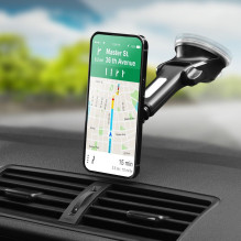 Magnetic car phone holder Forcell F-Grip Carbon H-CT327 windshield / dashboard black Magnetic car phone holder Forcell F-Grip Carbon H-CT327 windshield / dashboard black