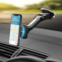 Magnetinis automobilio telefono laikiklis Forcell F-Grip Carbon H-CT327, juodas, priekinis stiklas / prietaisų skydelis Magnetinis automobilio telefono laikiklis Forcell F-Grip Carbon H-CT327, juodas, priekinis stiklas / prietaisų skydelis