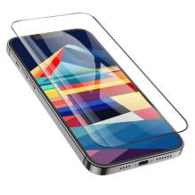Tempered glass to iPhone 15 PLUS / 16 PLUS Hoco HD 5D Guardian shield 10 pcs G14 black