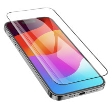 Tempered glass to iPhone 15 PRO Hoco HD 5D Guardian shield 10 pcs G14 black