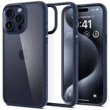SPIGEN ULTRA HYBRID dėklas, skirtas IPHONE 16 Pro Max, tamsiai mėlynas
