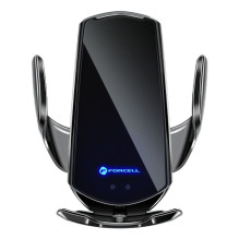 Belaidis automobilinis telefono laikiklis, automatinis, Forcell F-Grip HS1 Qi 15W, juodas Belaidis automobilinis telefono laikiklis, automatinis, Forcell F-Grip HS1 Qi 15W, juodas