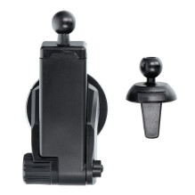 Wireless car phone holder automatic Forcell F-Grip HS1 Qi 15W windshield / air vent black