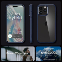 SPIGEN ULTRA HYBRID dėklas, skirtas IPHONE 16 Pro Max, tamsiai mėlynas
