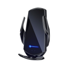 Wireless car phone holder automatic Forcell F-Grip HS1 Qi 15W windshield / air vent black