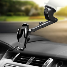 Wireless car phone holder automatic Forcell F-Grip HS1 Qi 15W windshield / air vent black