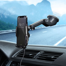 Belaidis automobilinis telefono laikiklis, automatinis, Forcell F-Grip HS1 Qi 15W, juodas Belaidis automobilinis telefono laikiklis, automatinis, Forcell F-Grip HS1 Qi 15W, juodas
